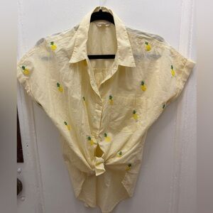 Lucky Brand Cream Button-Up Shirt